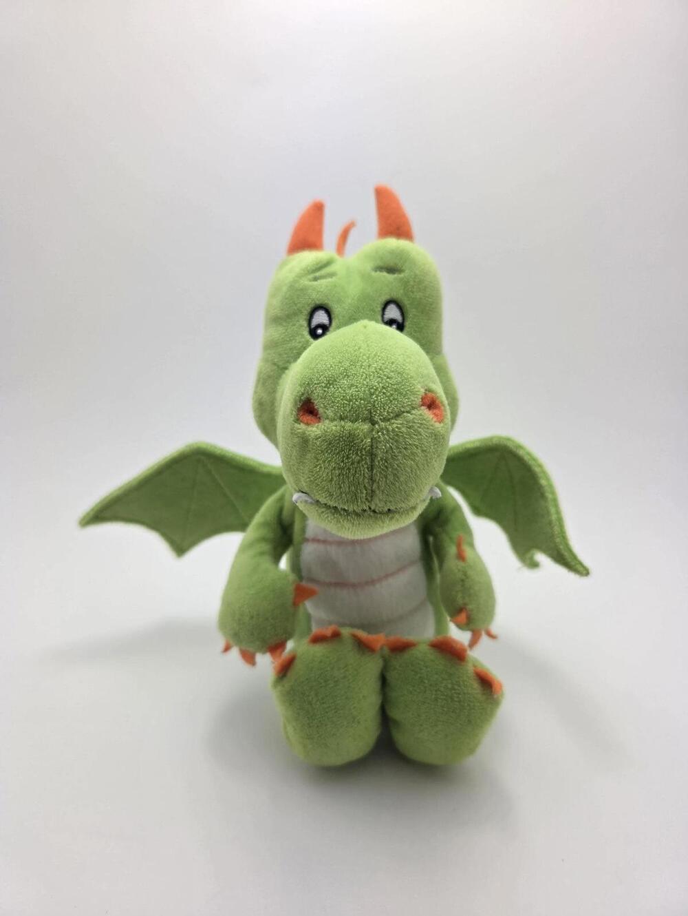 Vintage Kinder Green Dragon Plush with No Tag, Dragon Plush (6 inch)